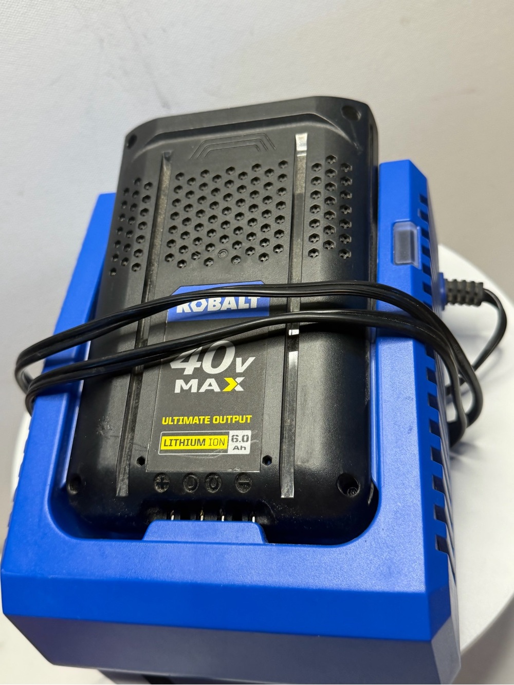 Kobalt 40V Max Lithium-Ion Battery Charger - Blue/Black